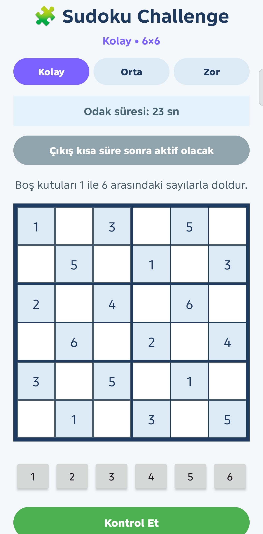 SwapScroll Sudoku Challenge görevi